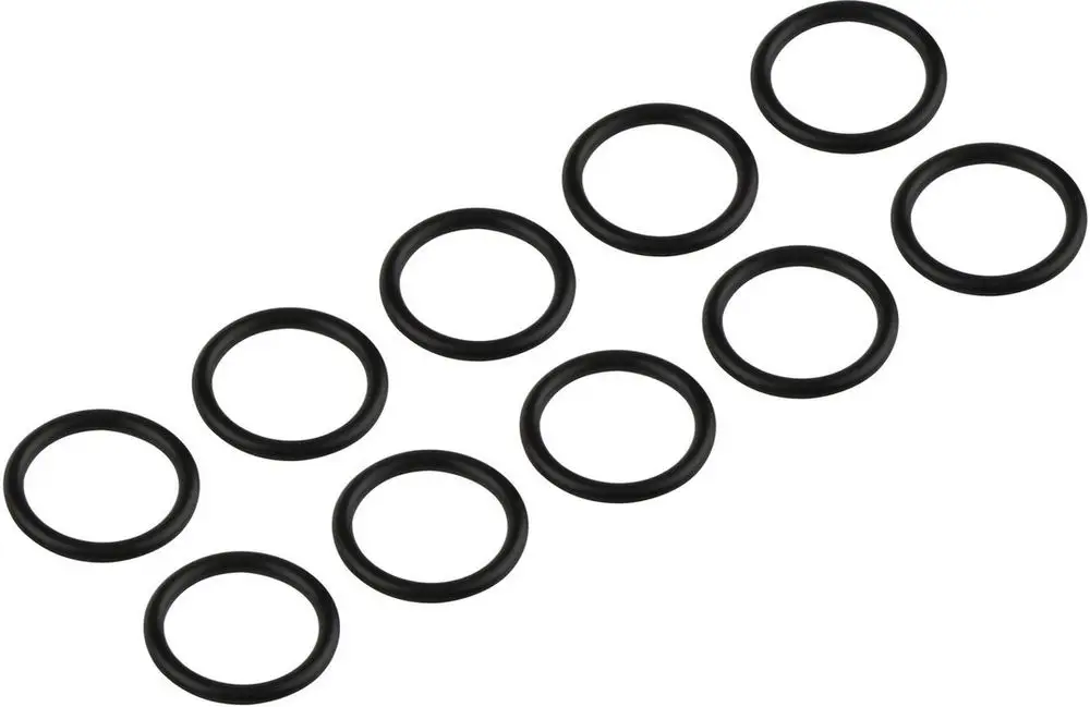 Zehn schwarze O-Ringe von Bosch, gleichmäßig angeordnet, in runder Form, geeignet für technische Anwendungen und Dichtungen.
